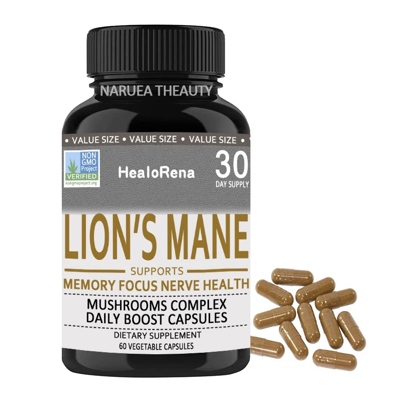 OEM Memory Focus Lions Mane Mushroom Extract Lions Mane Mushroom Supplement Lions Mane Mushroom Capsule
