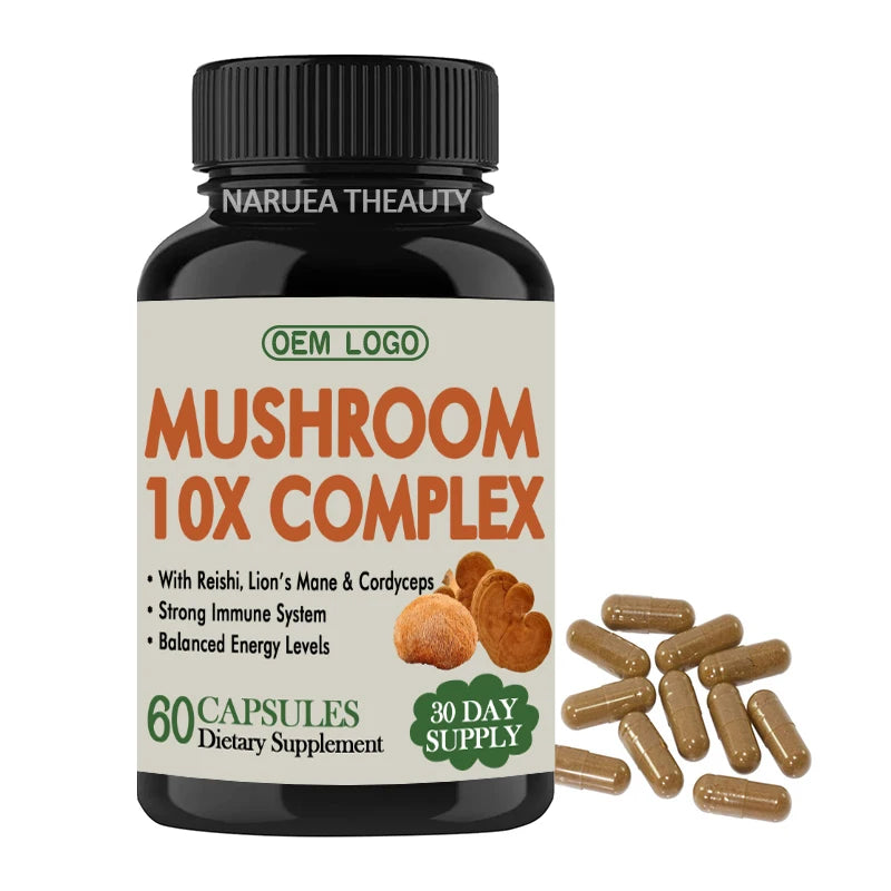 OEM Memory Focus Lions Mane Mushroom Extract Lions Mane Mushroom Supplement Lions Mane Mushroom Capsule