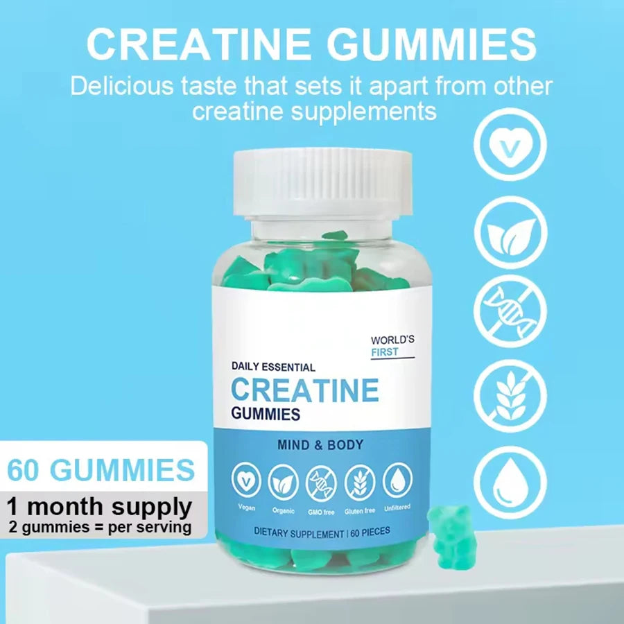 Creatine Gummies Wholesale Bulk Oem Sports Nutrition Pre Workout Supplement Creatine Monohydrate Gummies