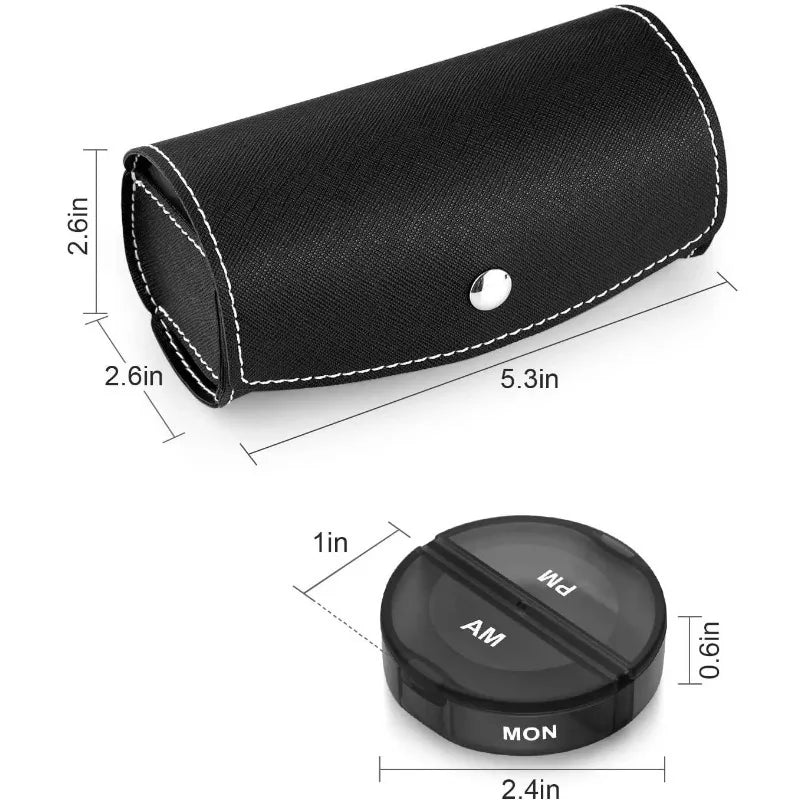 Weekly 7 Days Pill Medicine Box Holder Organizer Weekly 7 Day 14 Slots Pill Storage Box for Medications Supplements Vitamins